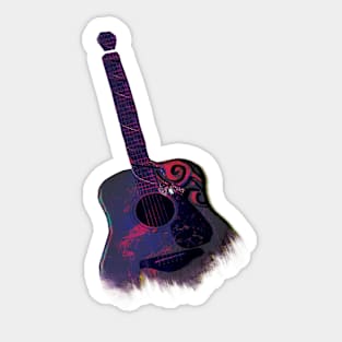 Ombre Faded Guitar Sticker